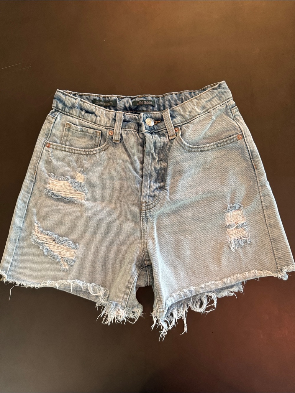 wild fable Light Wash Distressed Denim Shorts